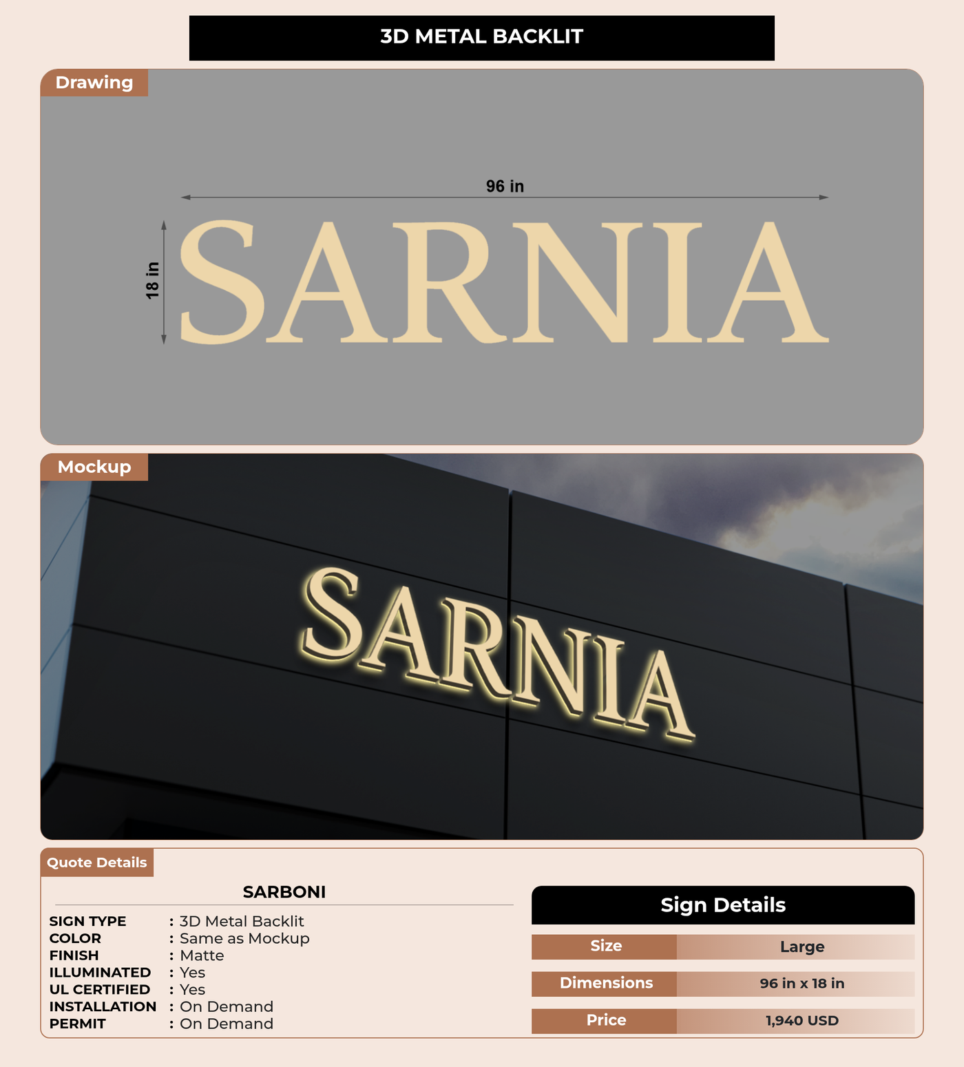 CUSTOM MOCKUP SIGN FOR Sarboni