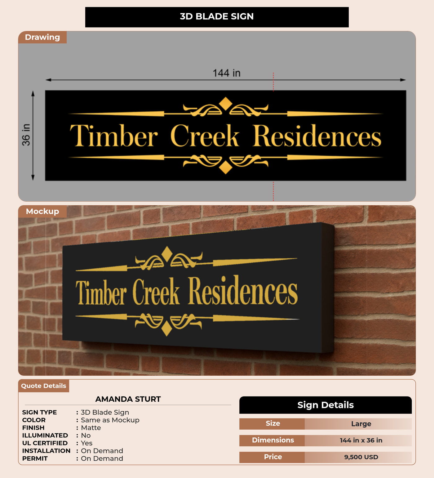 CUSTOM MOCKUP SIGN FOR Amanda Sturt