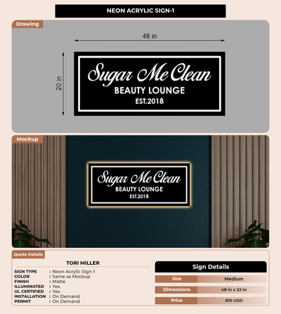 CUSTOM MOCKUP SIGN FOR Tori Miller