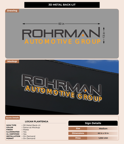 CUSTOM MOCKUP SIGN FOR Logan Plantenga