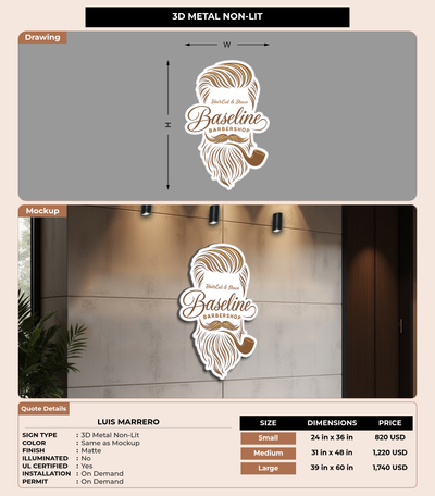 CUSTOM MOCKUP SIGN FOR Luis Marrero