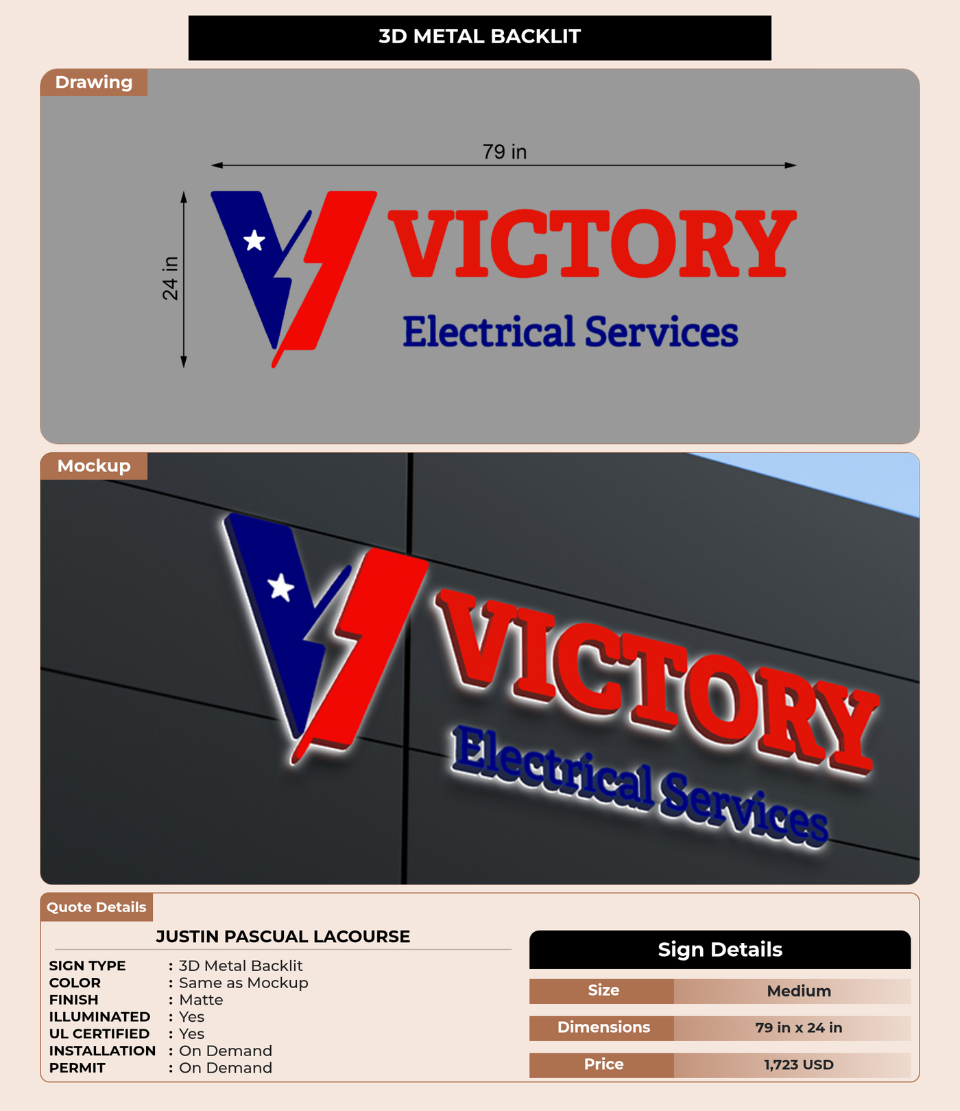CUSTOM MOCKUP SIGN FOR Justin Pascual LaCourse