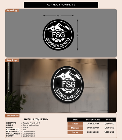 CUSTOM MOCKUP SIGN FOR Natalia Izquierdo