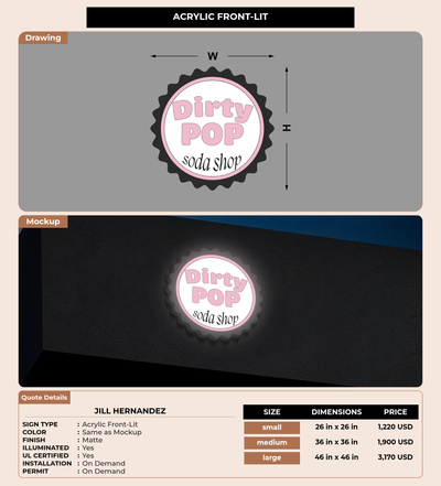 CUSTOM MOCKUP SIGN FOR Jill hernandez
