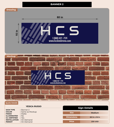 CUSTOM MOCKUP SIGN FOR Yesica Russo