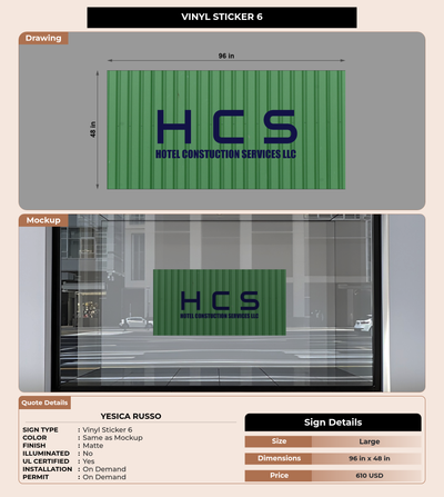 CUSTOM MOCKUP SIGN FOR Yesica Russo