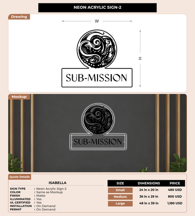 CUSTOM MOCKUP SIGN FOR Isabella