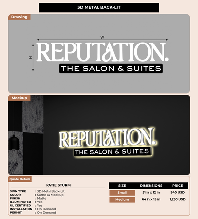 CUSTOM MOCKUP SIGN FOR Katie Sturm