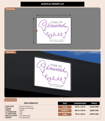 CUSTOM MOCKUP SIGN FOR Ken Minicuci