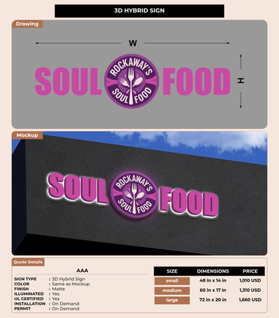 CUSTOM MOCKUP SIGN FOR AAA