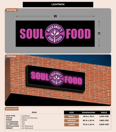 CUSTOM MOCKUP SIGN FOR AAA