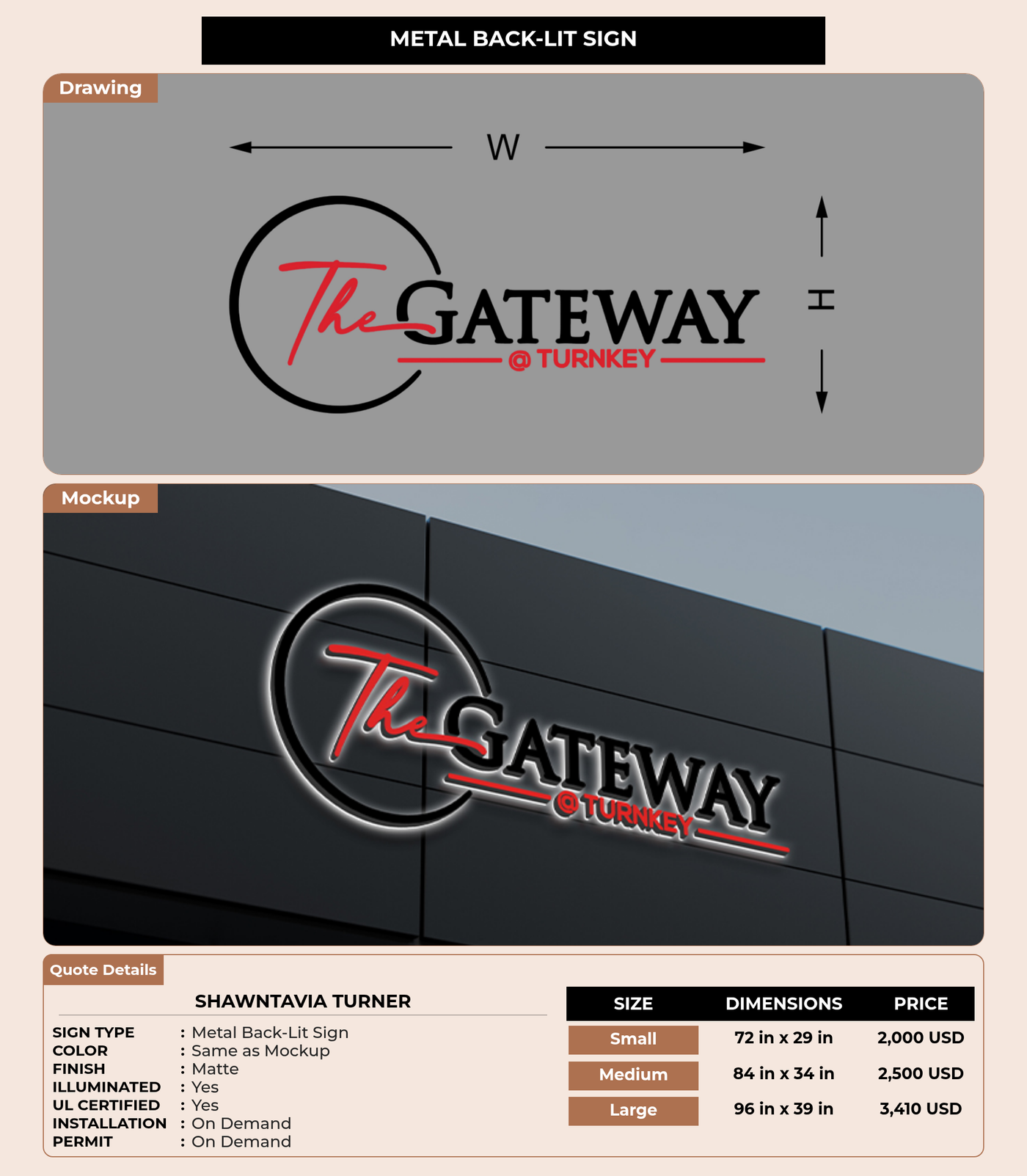 CUSTOM MOCKUP SIGN FOR Shawntavia Turner