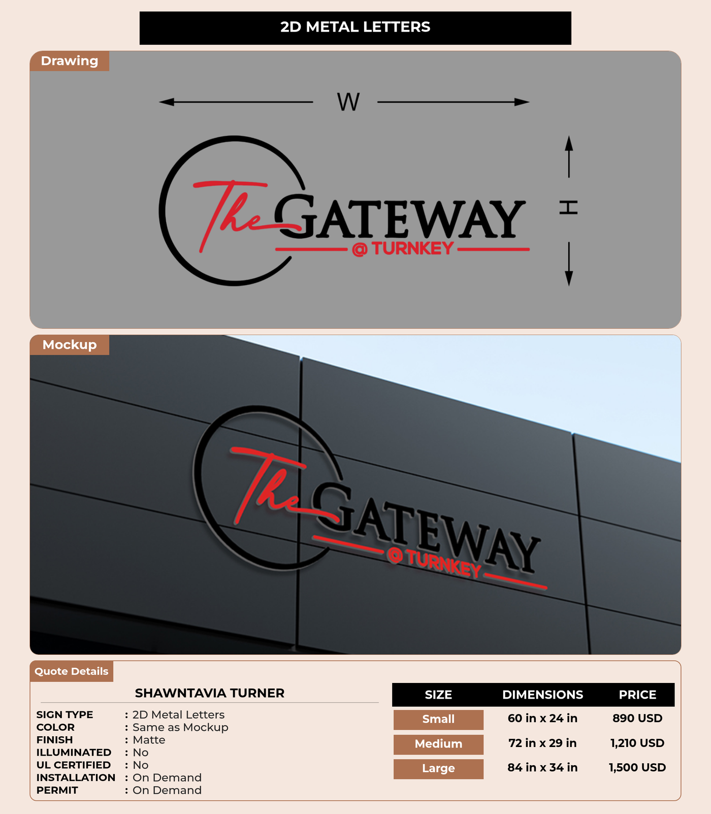 CUSTOM MOCKUP SIGN FOR Shawntavia Turner