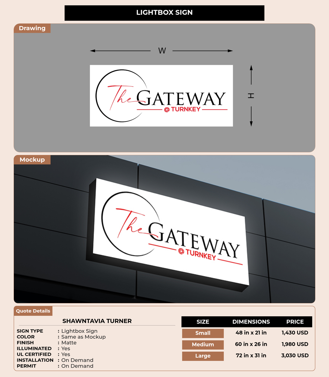 CUSTOM MOCKUP SIGN FOR Shawntavia Turner
