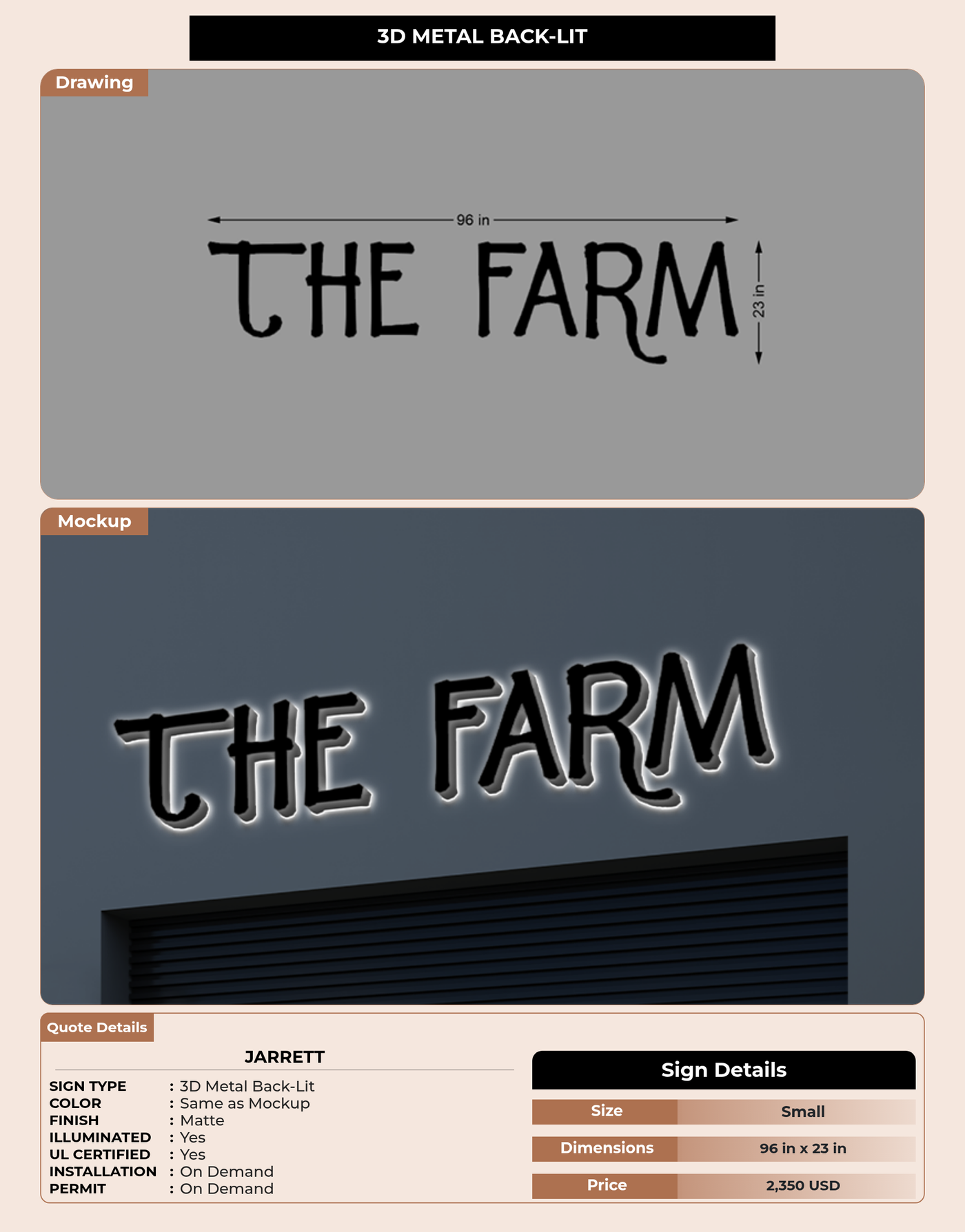 CUSTOM MOCKUP SIGN FOR  Jarrett