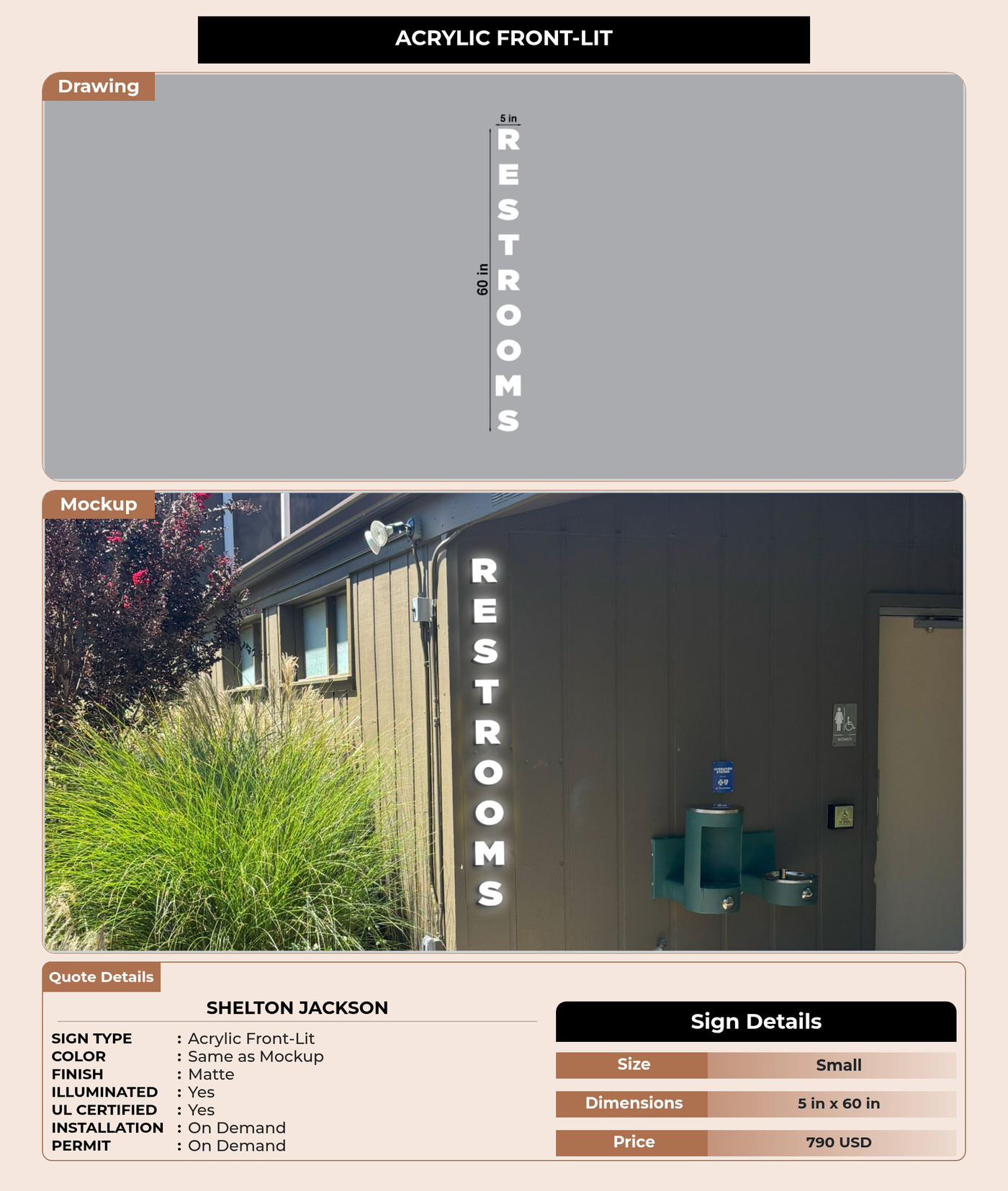 CUSTOM MOCKUP SIGN FOR Shelton Jackson