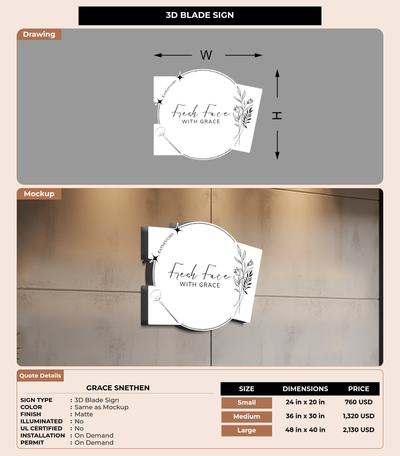 CUSTOM MOCKUP SIGN FOR Grace Snethen