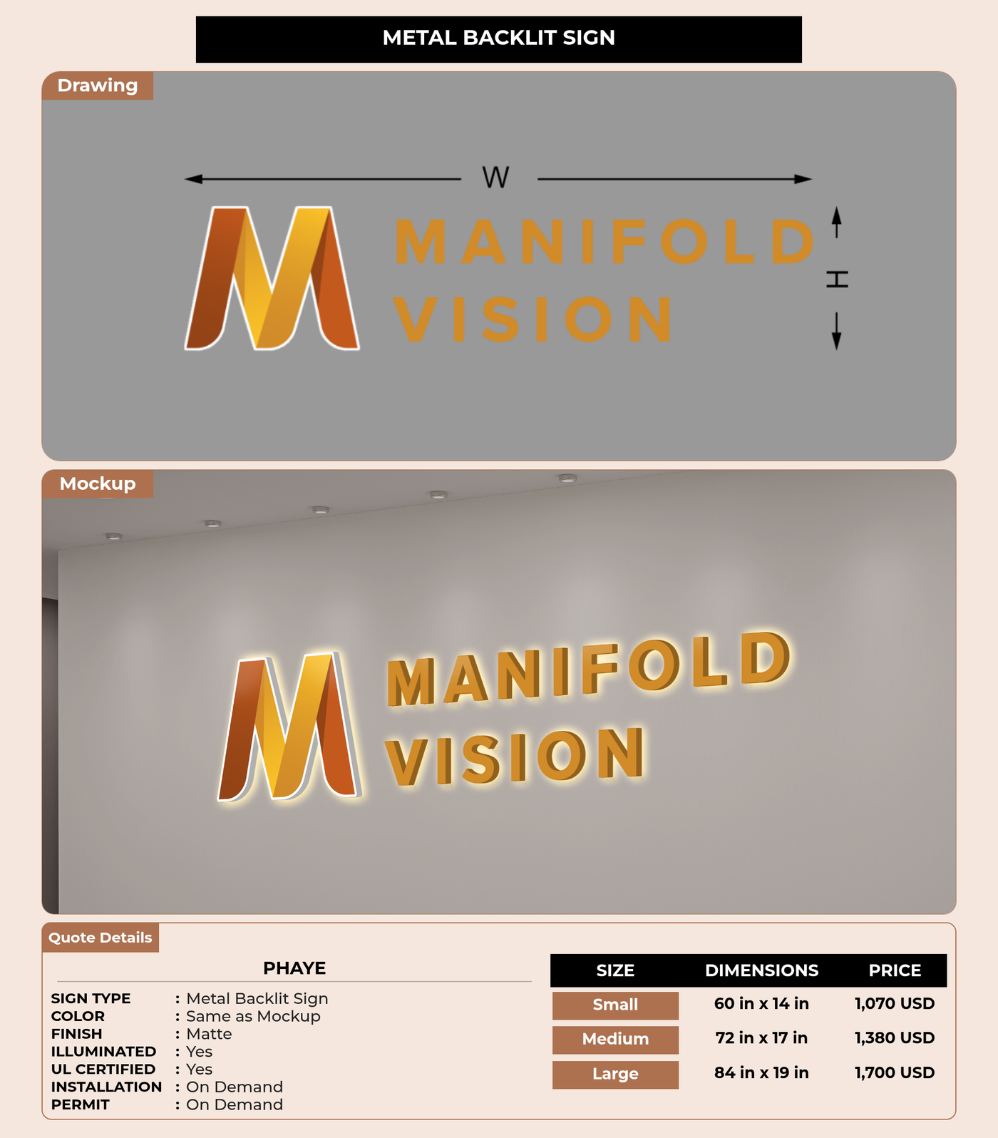 CUSTOM MOCKUP SIGN FOR Phaye