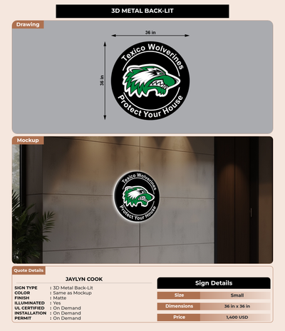 CUSTOM MOCKUP SIGN FOR Jaylyn Cook