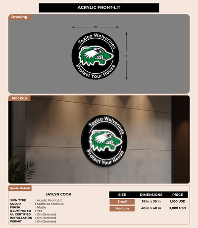 CUSTOM MOCKUP SIGN FOR Jaylyn Cook