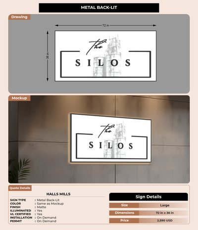 CUSTOM MOCKUP SIGN FOR Halls Mills