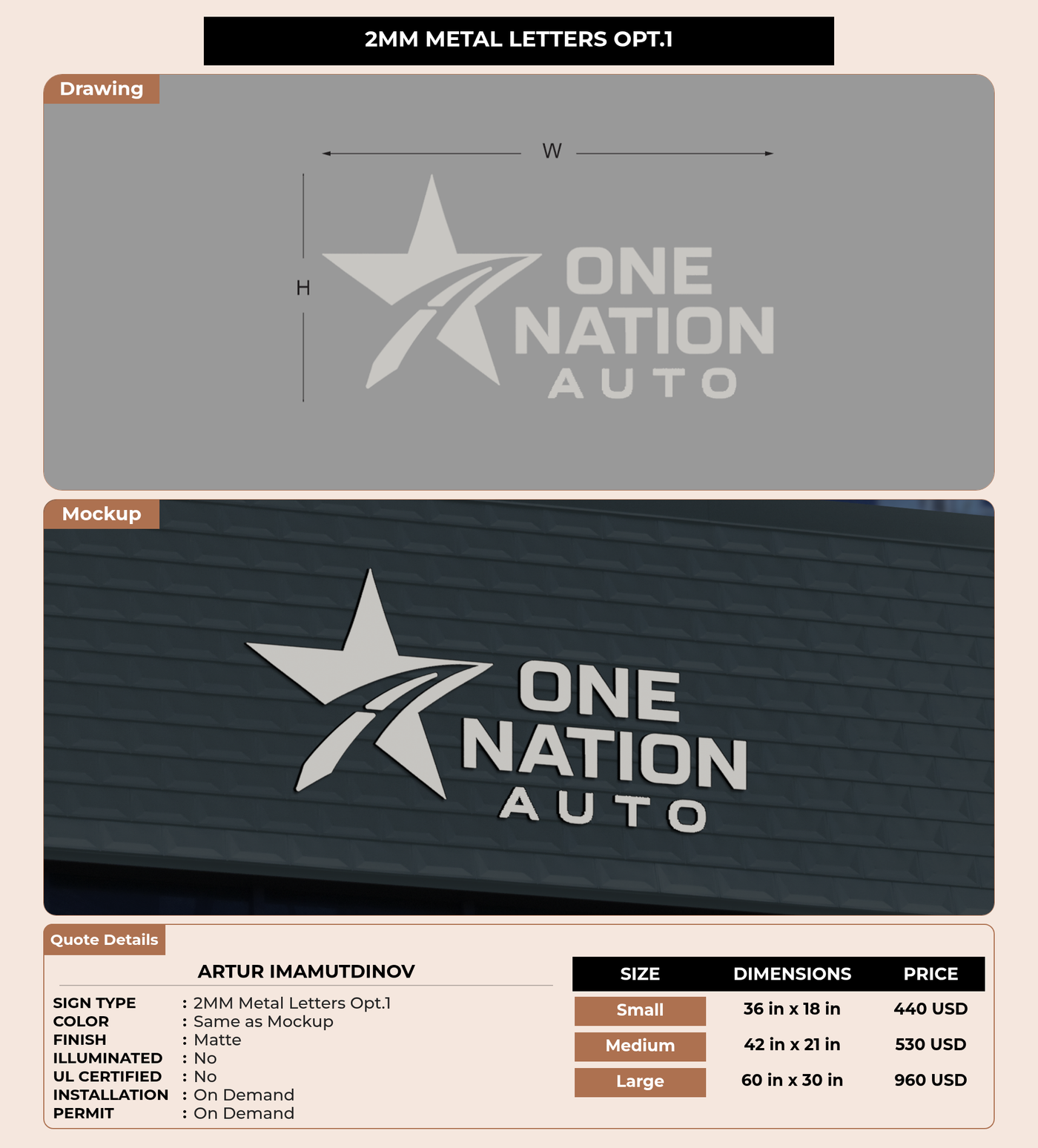 CUSTOM MOCKUP SIGN FOR Artur Imamutdinov