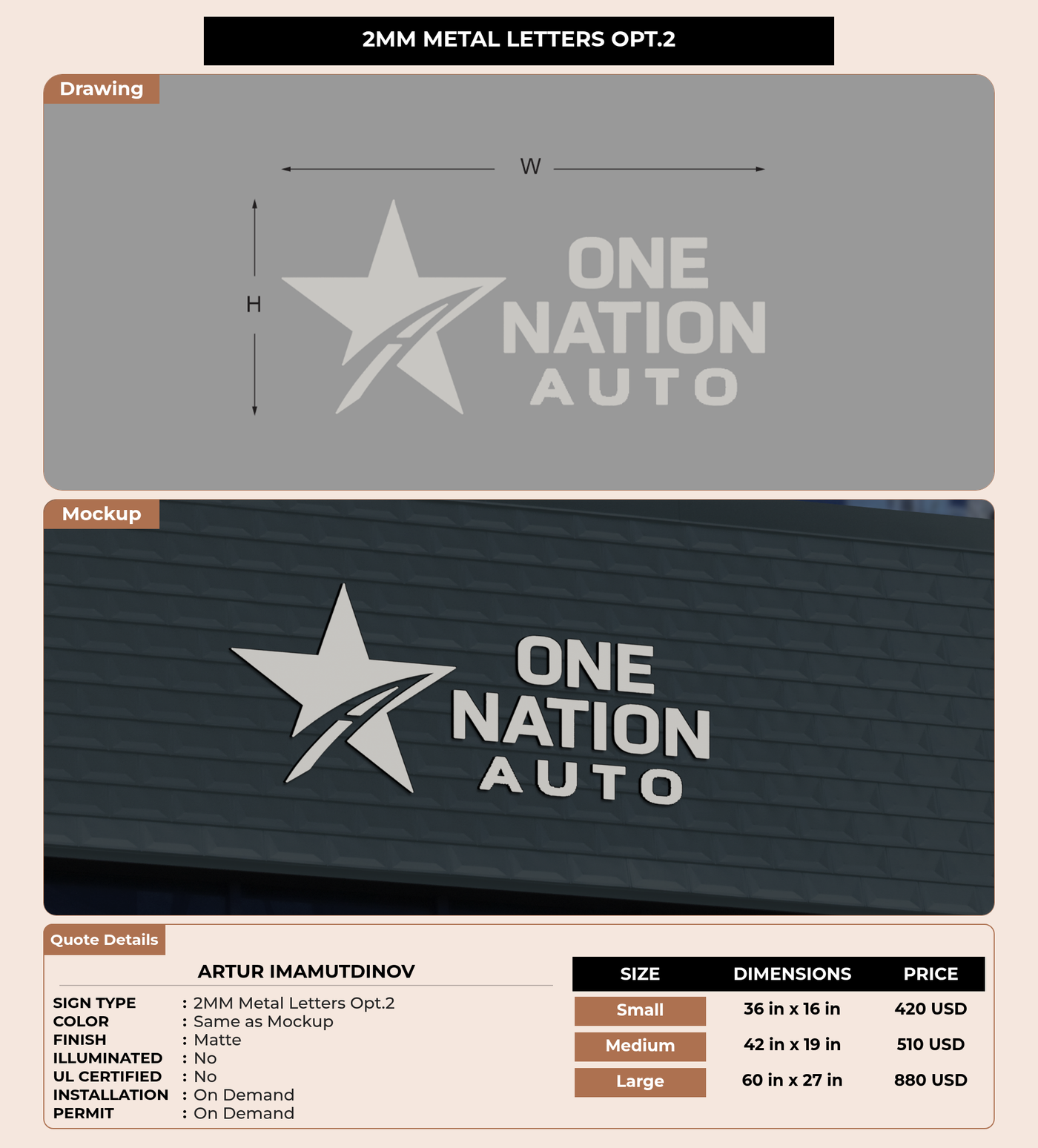 CUSTOM MOCKUP SIGN FOR Artur Imamutdinov