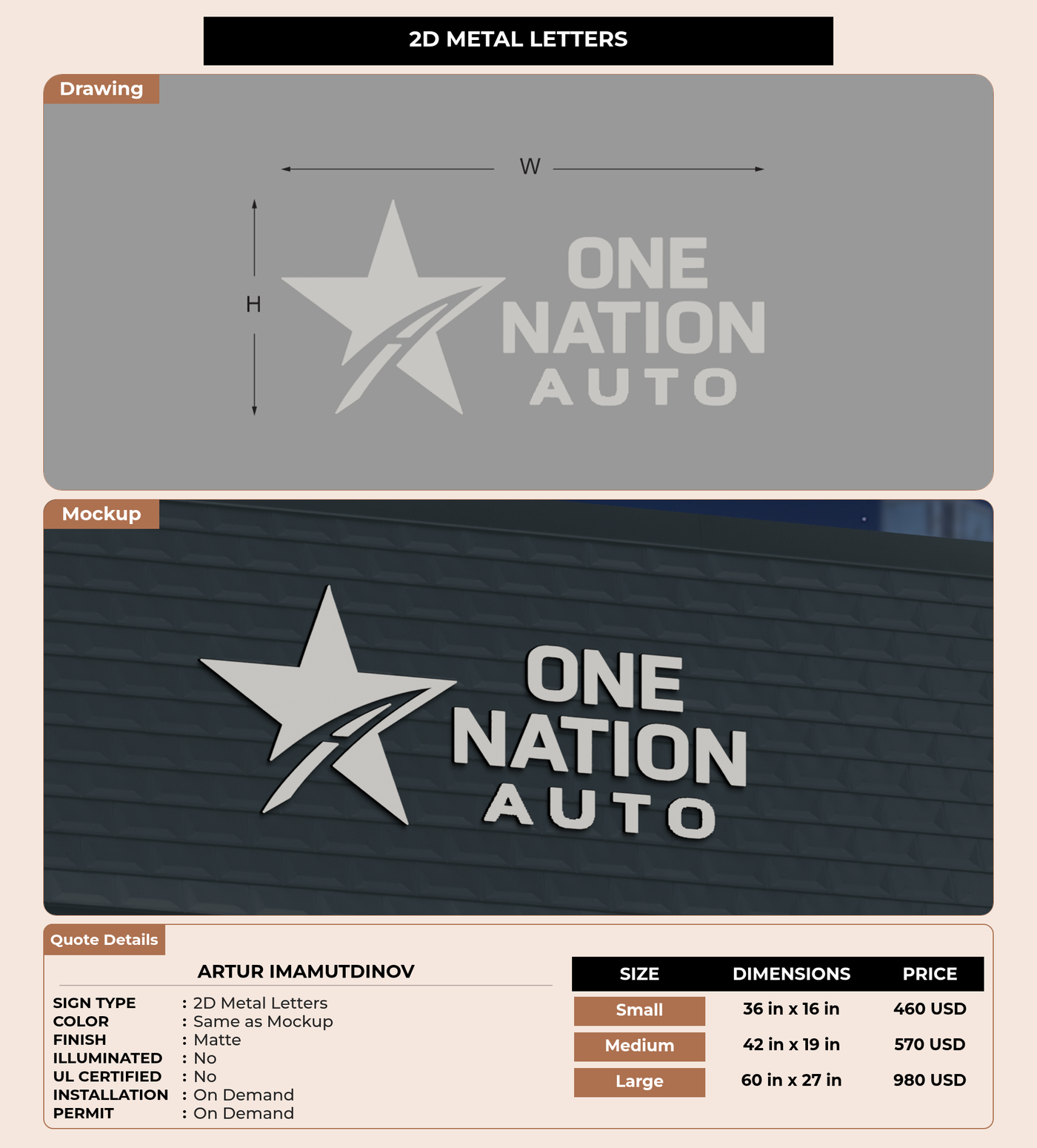 CUSTOM MOCKUP SIGN FOR Artur Imamutdinov