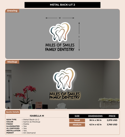 CUSTOM MOCKUP SIGN FOR Isabella M
