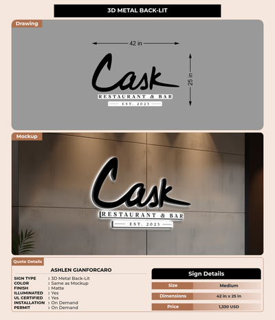 CUSTOM MOCKUP SIGN FOR Ashlen Gianforcaro