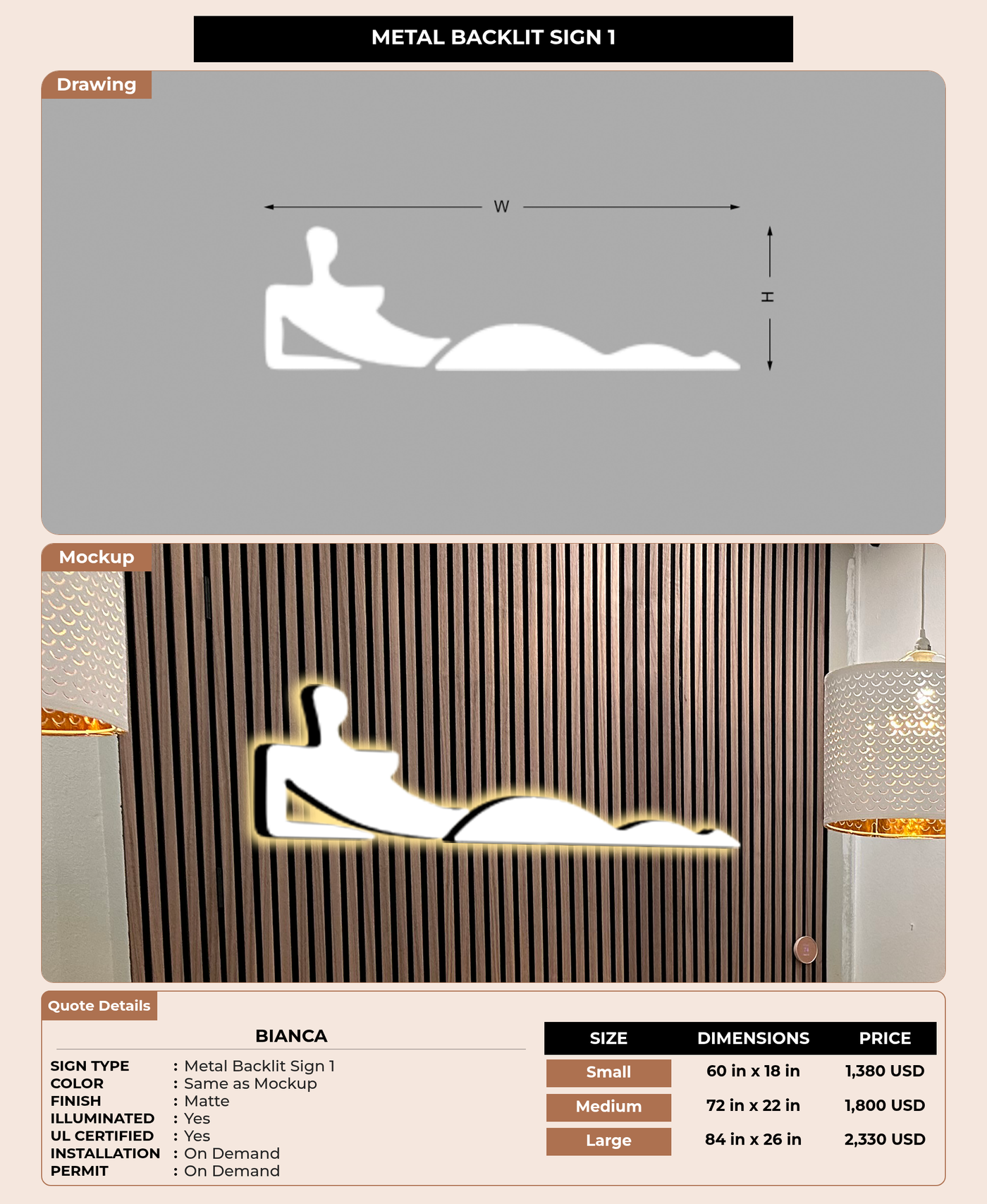 CUSTOM MOCKUP SIGN FOR Bianca