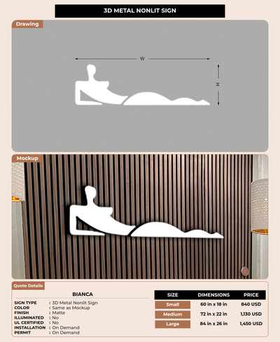 CUSTOM MOCKUP SIGN FOR Bianca