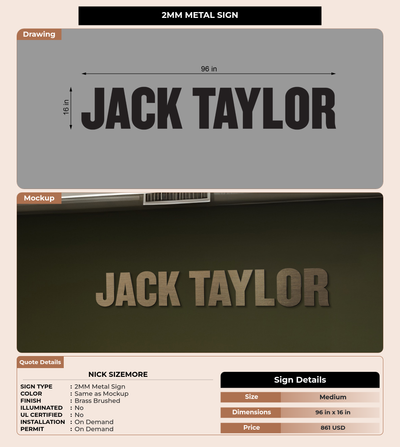 CUSTOM MOCKUP SIGN FOR Nick Sizemore