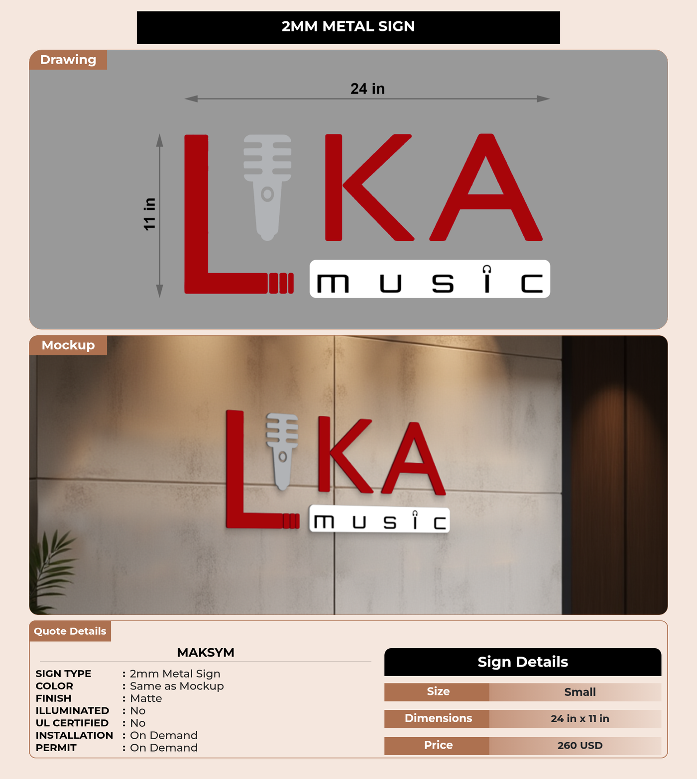 CUSTOM MOCKUP SIGN FOR Maksym