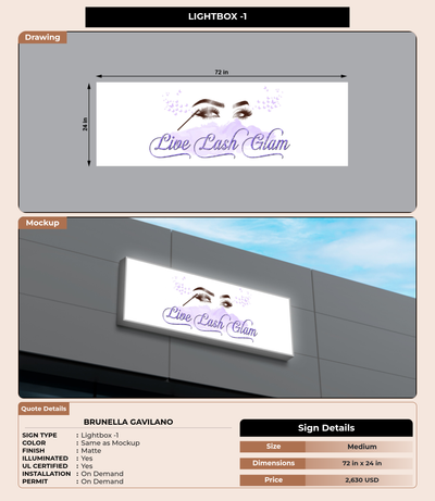 CUSTOM MOCKUP SIGN FOR Brunella Gavilano