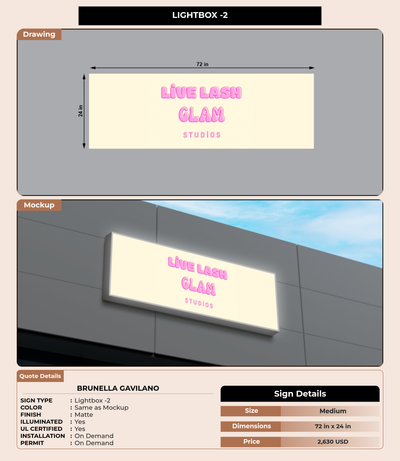 CUSTOM MOCKUP SIGN FOR Brunella Gavilano