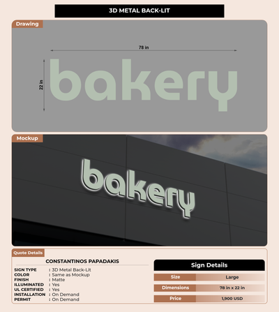 CUSTOM MOCKUP SIGN FOR Constantinos Papadakis