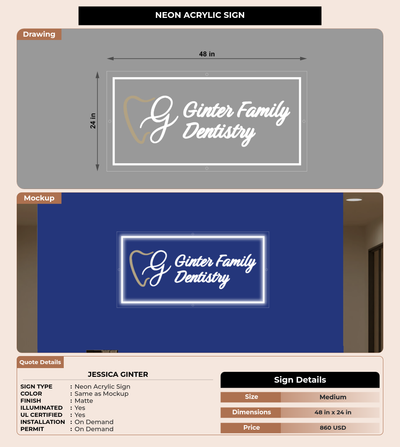 CUSTOM MOCKUP SIGN FOR Jessica Ginter
