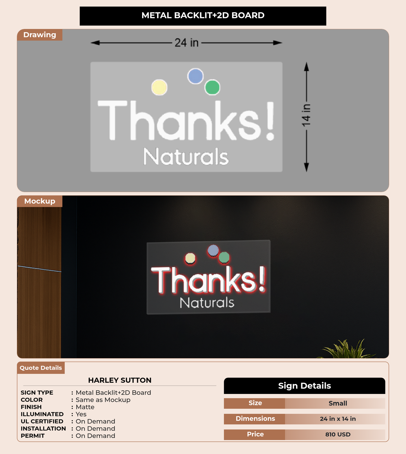 CUSTOM MOCKUP SIGN FOR Harley Sutton