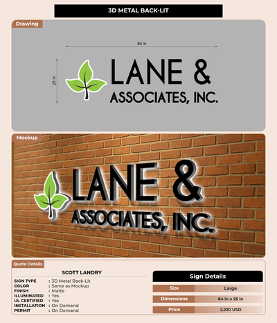 CUSTOM MOCKUP SIGN FOR scott landry