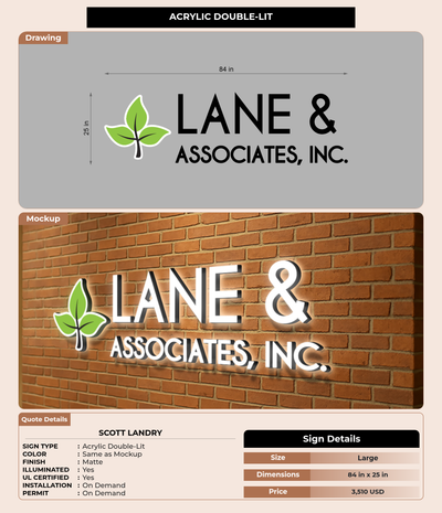 CUSTOM MOCKUP SIGN FOR scott landry