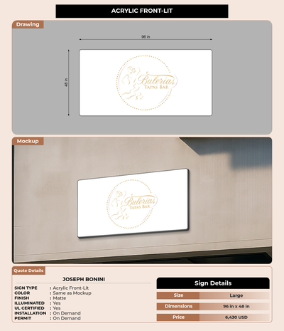 CUSTOM MOCKUP SIGN FOR Joseph Bonini