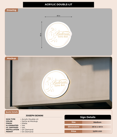 CUSTOM MOCKUP SIGN FOR Joseph Bonini