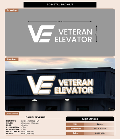 CUSTOM MOCKUP SIGN FOR Daniel Severns