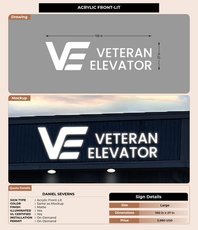 CUSTOM MOCKUP SIGN FOR Daniel Severns