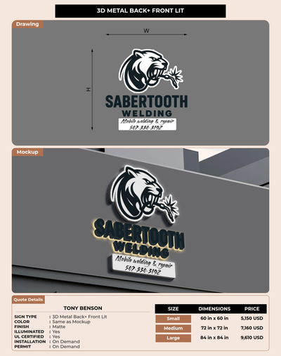 CUSTOM MOCKUP SIGN FOR Tony Benson