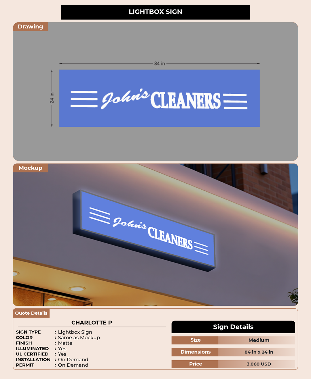 CUSTOM MOCKUP SIGN FOR Charlotte P