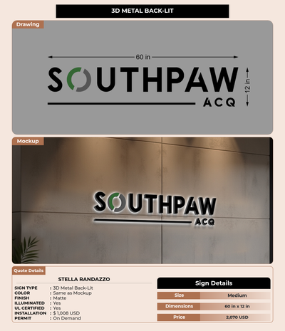CUSTOM MOCKUP SIGN FOR Stella Randazzo