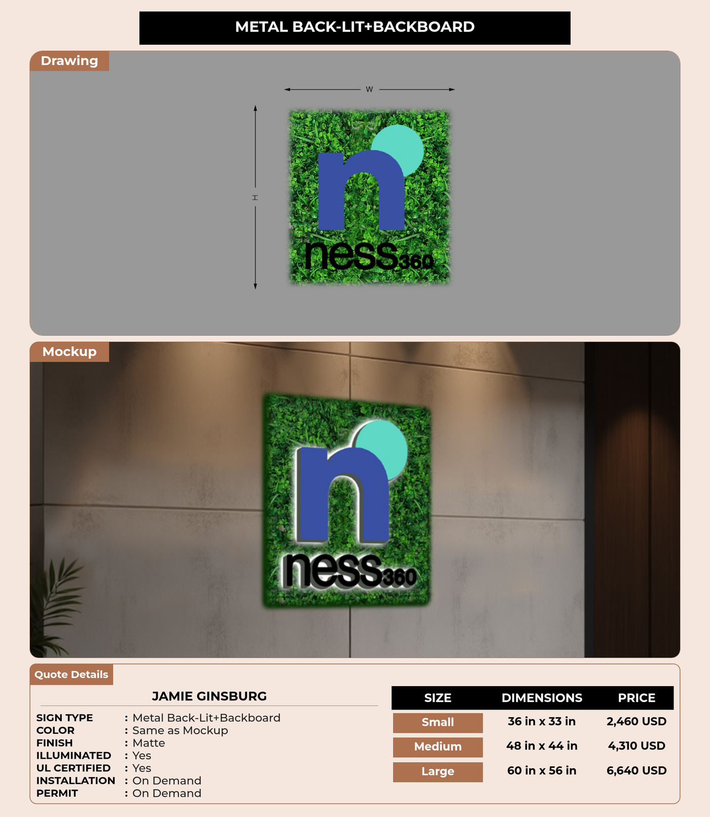 CUSTOM MOCKUP SIGN FOR Jamie Ginsburg
