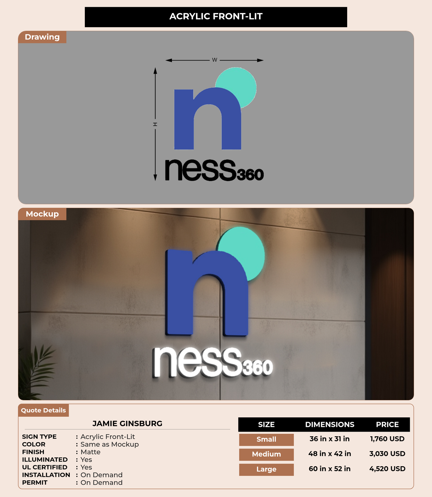 CUSTOM MOCKUP SIGN FOR Jamie Ginsburg